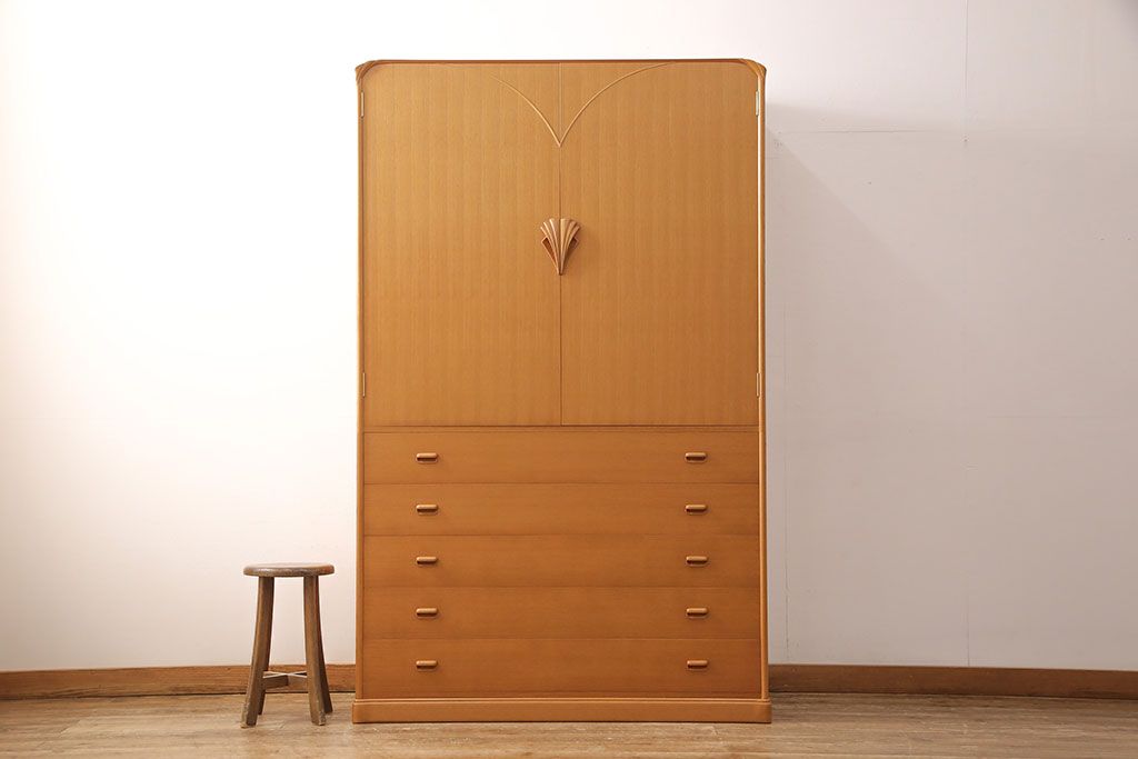 中古　超美品　松創(MATSUSO)　洗練された佇まいが目を引く重ねタンス(定価約240万円)(引き出し、和箪笥、整理タンス)(R-052761)