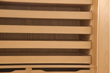 中古　超美品　松創(MATSUSO)　洗練された佇まいが目を引く重ねタンス(定価約240万円)(引き出し、和箪笥、整理タンス)(R-052761)