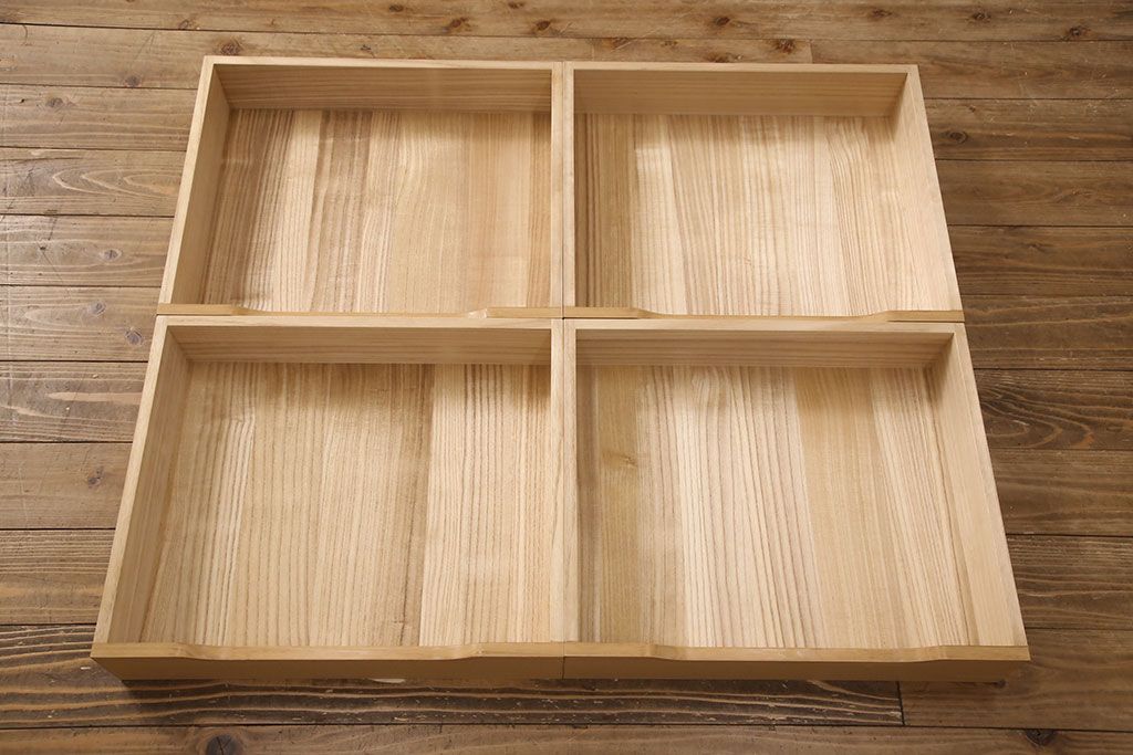 中古　超美品　松創(MATSUSO)　洗練された佇まいが目を引く重ねタンス(定価約240万円)(引き出し、和箪笥、整理タンス)(R-052761)