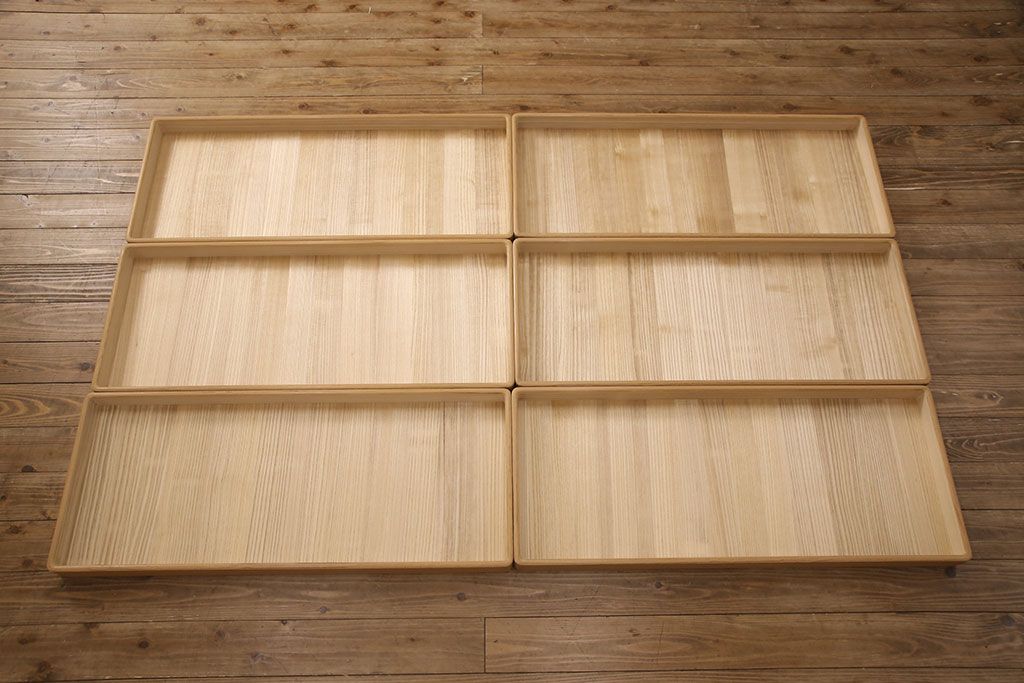 中古　超美品　松創(MATSUSO)　洗練された佇まいが目を引く重ねタンス(定価約240万円)(引き出し、和箪笥、整理タンス)(R-052761)