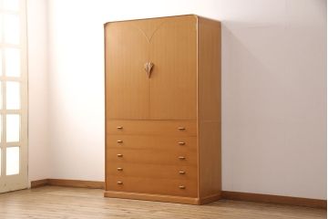 中古　超美品　松創(マツソウ)　洗練された佇まいが目を引く重ねタンス(定価約240万円)(引き出し、和箪笥、整理タンス)(R-052761)