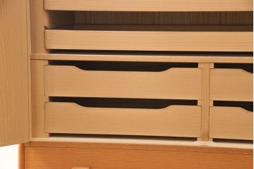 中古　超美品　松創(マツソウ)　洗練された佇まいが目を引く重ねタンス(定価約240万円)(引き出し、和箪笥、整理タンス)(R-052761)