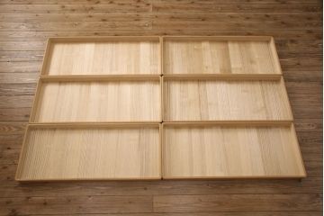 中古　超美品　松創(マツソウ)　洗練された佇まいが目を引く重ねタンス(定価約240万円)(引き出し、和箪笥、整理タンス)(R-052761)
