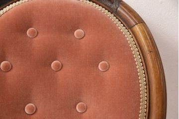 高級品　イギリスアンティーク　マホガニー材　希少サイズ!　キャスター付きで使い勝手もいい子供用チェア(椅子)(R-052764)