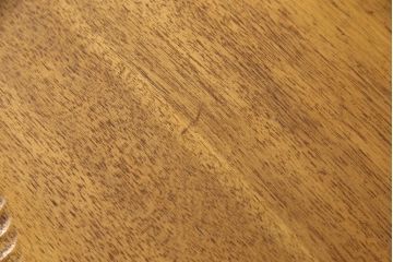 和製ビンテージ　激レア!　アイヌ　クルミ材　特注　細やかな彫り込みが美しい丸形ちゃぶ台(ローテーブル、座卓、ヴィンテージ)(R-052766)