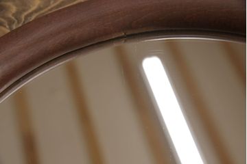和製ビンテージ　秋田木工　シンプルで使い勝手抜群のミラー(鏡、ヴィンテージ)(R-052768)