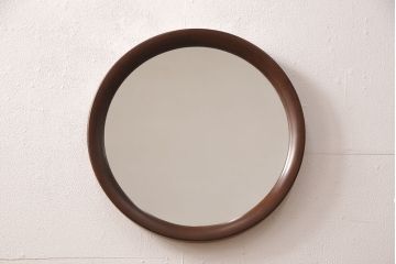 和製ビンテージ　秋田木工　シンプルで使い勝手抜群のミラー(鏡、ヴィンテージ)(R-052768)
