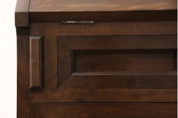 中古　松本民芸家具　スタイリッシュなデザインが美しいライティングビューロー(机、在宅ワーク、在宅用ワークデスク、引き出し、チェスト)(R-052771)