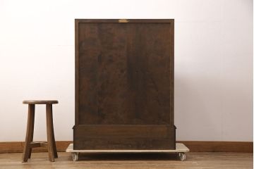 中古　松本民芸家具　スタイリッシュなデザインが美しいライティングビューロー(机、在宅ワーク、在宅用ワークデスク、引き出し、チェスト)(R-052771)