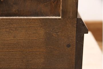 中古　松本民芸家具　スタイリッシュなデザインが美しいライティングビューロー(机、在宅ワーク、在宅用ワークデスク、引き出し、チェスト)(R-052771)