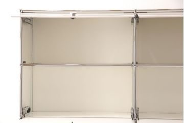中古　USMハラー(USM Haller)　美しくシンプルなデザインが目を引く鉄製収納棚(定価約80万円)(戸棚、キャビネット)(R-052772)