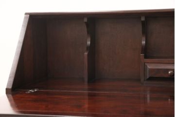 中古　美品　九州民芸家具　深い色味が魅力的なライティングビューロー(簿記机、在宅ワーク、在宅用引き出し、ワークデスク)(R-052774)