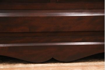 中古　美品　九州民芸家具　深い色味が魅力的なライティングビューロー(簿記机、在宅ワーク、在宅用引き出し、ワークデスク)(R-052774)