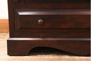 中古　美品　九州民芸家具　深い色味が魅力的なライティングビューロー(簿記机、在宅ワーク、在宅用引き出し、ワークデスク)(R-052774)