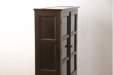 中古　松本民芸家具　深い色味が魅力的な小振りの本箱(定価約37万円)(ブックケース、飾り棚、食器棚、キャビネット)(R-052775)