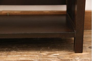 中古　松本民芸家具　#117型　和モダンスタイルにおすすめ!格子が魅力的な書棚(飾り棚、本棚、オープンラック)(R-052779)