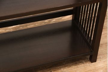 中古　松本民芸家具　#117型　和モダンスタイルにおすすめ!格子が魅力的な書棚(飾り棚、本棚、オープンラック)(R-052779)