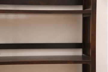 中古　松本民芸家具　#117型　和モダンスタイルにおすすめ!格子が魅力的な書棚(飾り棚、本棚、オープンラック)(R-052780)