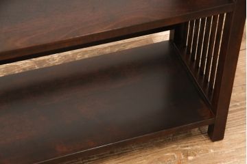 中古　松本民芸家具　#117型　和モダンスタイルにおすすめ!格子が魅力的な書棚(飾り棚、本棚、オープンラック)(R-052780)