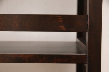 中古　松本民芸家具　#117型　和モダンスタイルにおすすめ!格子が魅力的な書棚(飾り棚、本棚、オープンラック)(R-052780)