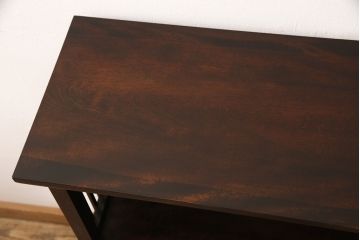 中古　松本民芸家具　#117型　和モダンスタイルにおすすめ!格子が魅力的な書棚(飾り棚、本棚、オープンラック)(R-052780)
