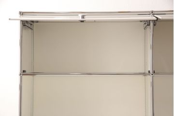 中古　USMハラー(USM Haller)　美しくシンプルなデザインが目を引く鉄製収納棚(定価約78万円)(戸棚、キャビネット)(R-052783)