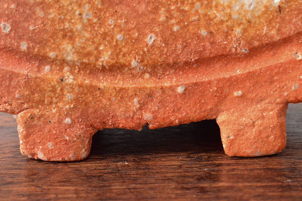 古谷道生　信楽扁壷　花入(共箱、花器)(R-052785)