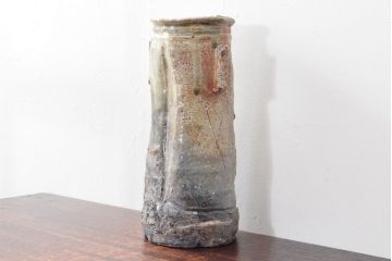 杉本貞光　信楽花入　共箱(在銘、作家物、花瓶)(R-052786)