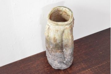 杉本貞光　信楽花入　共箱(在銘、作家物、花瓶)(R-052786)