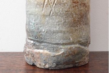 杉本貞光　信楽花入　共箱(在銘、作家物、花瓶)(R-052786)