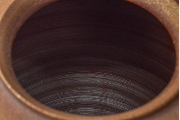 人間国宝　藤原雄　備前擂座　大壷(共箱、花入、花器)(R-052789)