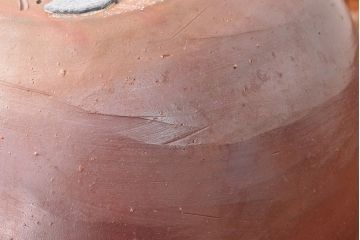 人間国宝　藤原雄　備前擂座　大壷(共箱、花入、花器)(R-052789)