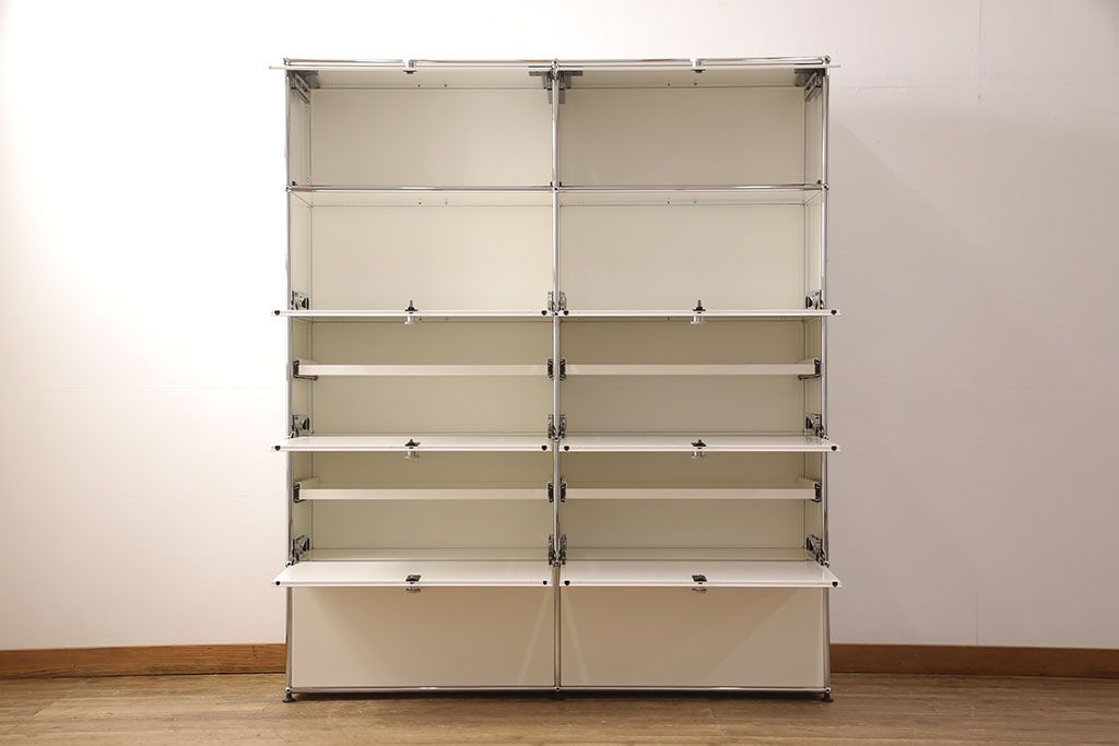 中古　USMハラー(USM Haller)　美しくシンプルなデザインが目を引く鉄製収納棚(定価約78万円)(戸棚、キャビネット)(R-052790)