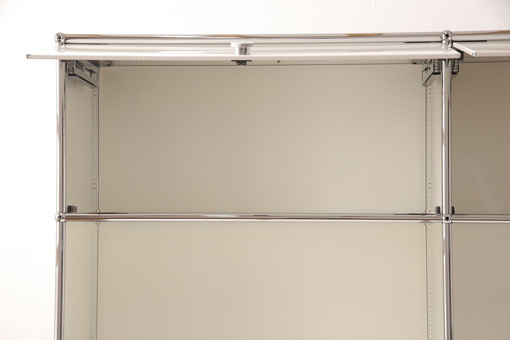中古　USMハラー(USM Haller)　美しくシンプルなデザインが目を引く鉄製収納棚(定価約78万円)(戸棚、キャビネット)(R-052790)