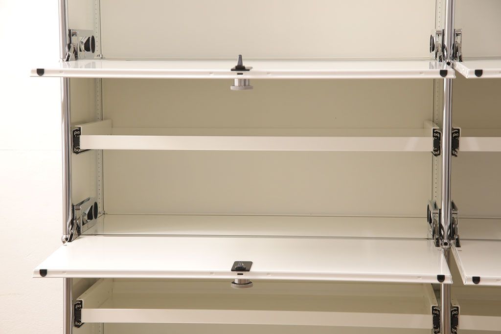 中古　USMハラー(USM Haller)　美しくシンプルなデザインが目を引く鉄製収納棚(定価約78万円)(戸棚、キャビネット)(R-052790)