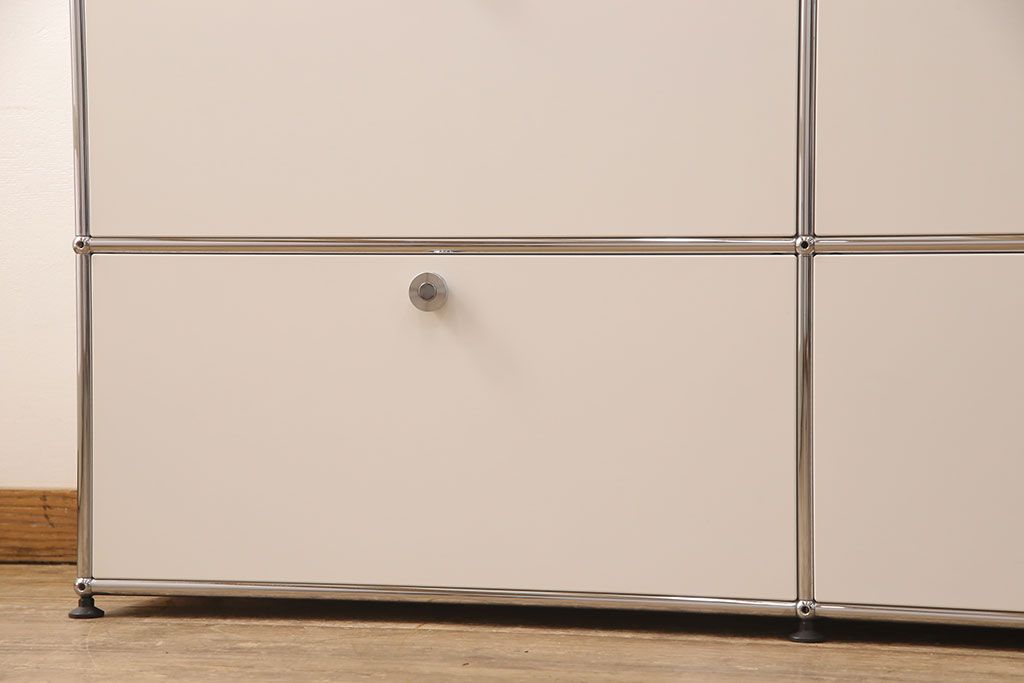 中古　USMハラー(USM Haller)　美しくシンプルなデザインが目を引く鉄製収納棚(定価約78万円)(戸棚、キャビネット)(R-052790)
