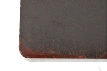 明治期　梨地螺鈿高蒔絵　鶏図　木製硯箱(漆器、書道具)(R-052792)