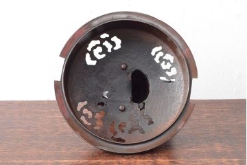 明治期　金鐘堂　紫銅鼎形　香炉(三足、唐獅子)(R-052794)