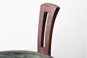 明治期　金鐘堂　紫銅鼎形　香炉(三足、唐獅子)(R-052794)