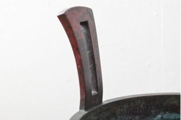明治期　金鐘堂　紫銅鼎形　香炉(三足、唐獅子)(R-052794)