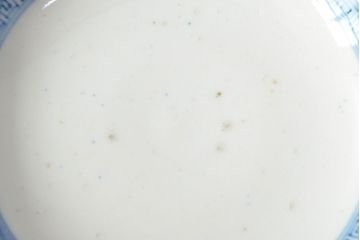 幕末〜明治　色絵染付　蓋茶碗3客(和食器)(R-052809)