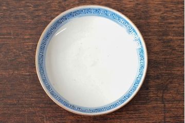 幕末〜明治　色絵染付　蓋茶碗5客(和食器)(R-052810)