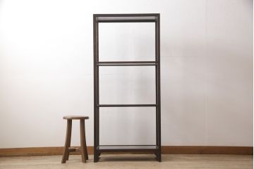 中古　松本民芸家具　上品で美しい佇まいが魅力の#80型朝鮮棚(定価約12万円)(飾り棚、オープンラック、収納棚)(R-052815)