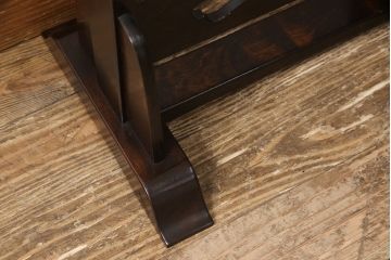 中古　美品　松本民芸家具　透かし彫りが上品なB型姿見(定価約10万円)(ミラー、鏡台)(R-052825)
