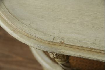 フランスアンティーク　高級品　ブロカント　凝ったつくりや彫刻が素晴らしい味わいを醸し出すサイドテーブル(オケージョナルテーブル、コンソールテーブル)(R-052832)