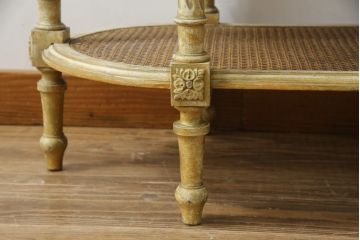 フランスアンティーク　高級品　ブロカント　凝ったつくりや彫刻が素晴らしい味わいを醸し出すサイドテーブル(オケージョナルテーブル、コンソールテーブル)(R-052832)