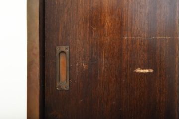 フランスアンティーク　真鍮枠と直線的なデザインがおしゃれな、五角形ガラスケース(ショーケース、店舗什器)(R-052837)