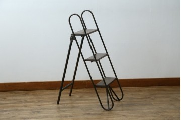 フランスアンティーク　店舗のディスプレイとしてもおすすめな脚立　(R-052839)