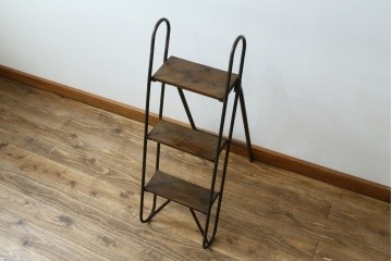 フランスアンティーク　店舗のディスプレイとしてもおすすめな脚立　(R-052839)