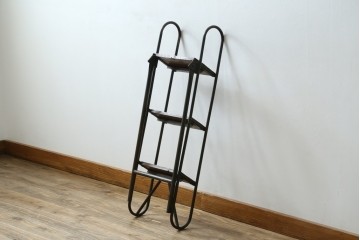 フランスアンティーク　店舗のディスプレイとしてもおすすめな脚立　(R-052839)